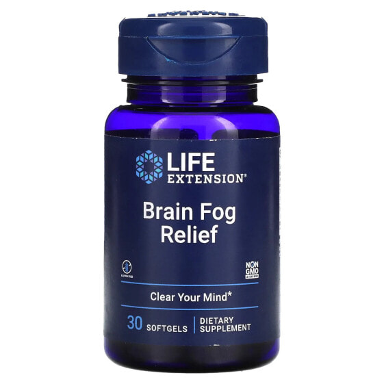Улучшение памяти и работы мозга Life Extension Brain Fog Relief, 30 мягких капсул