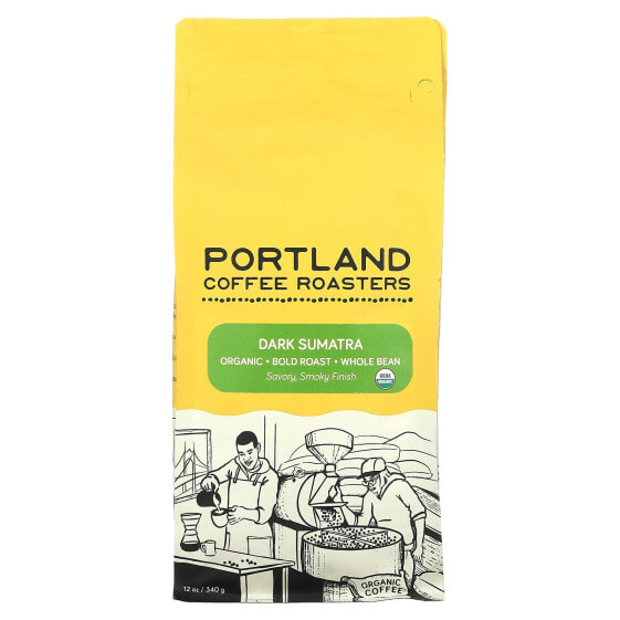 Organic Coffee, Whole Bean, Bold Roast, Dark Sumatra, 12 oz (340 g)
