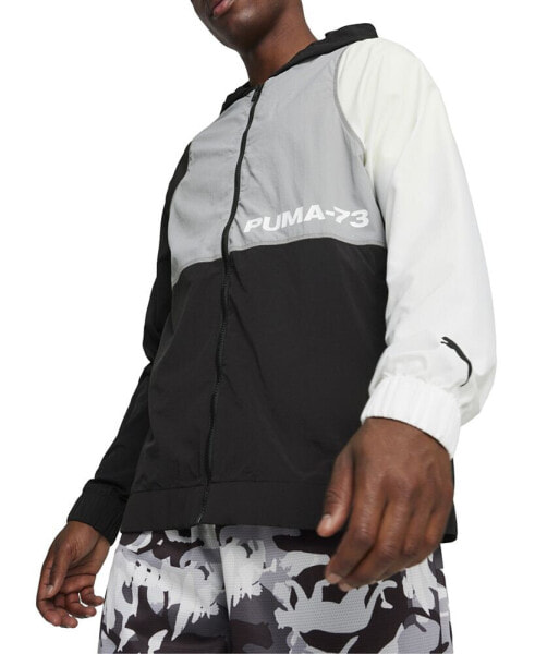 Men's Winners Circle Colorblocked Full-Zip Hooded Jacket