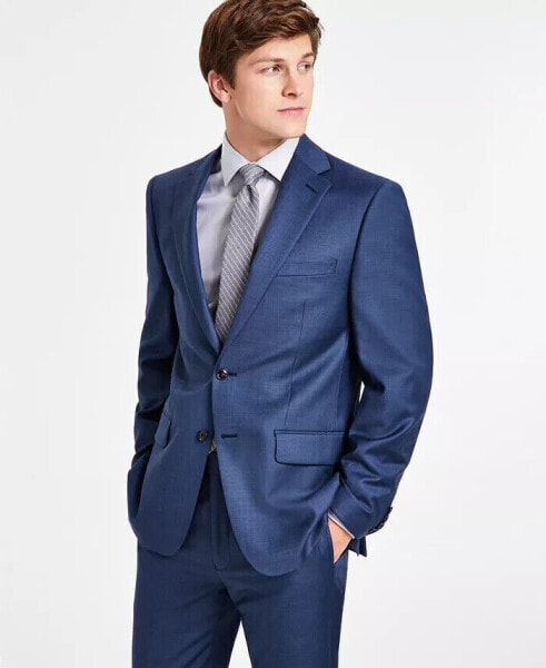 $450. Calvin Klein Men's Slim Fit Wool Blend Stretch Suit Jacket Blue Neat 40 R