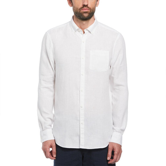 ORIGINAL PENGUIN Delave Linen With Pocket long sleeve shirt