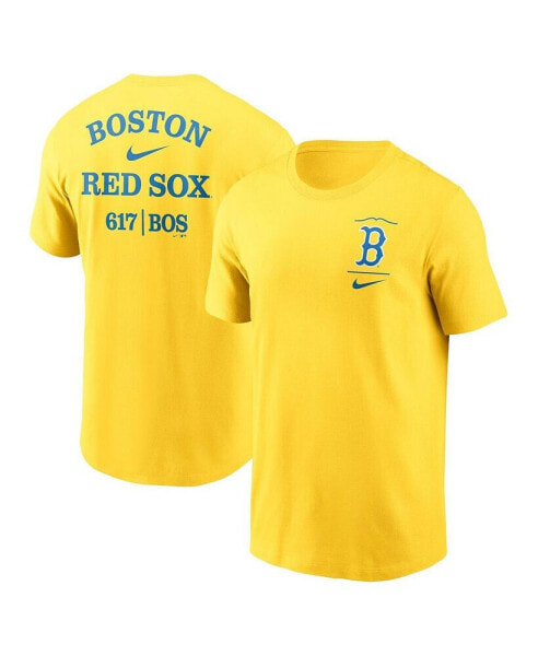 Men's Gold Boston Red Sox City Connect 2-Hit T-shirt