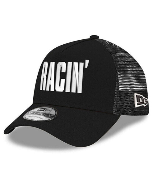 Men's Black NASCAR Racin' 9FORTY A-Frame Trucker Adjustable Hat