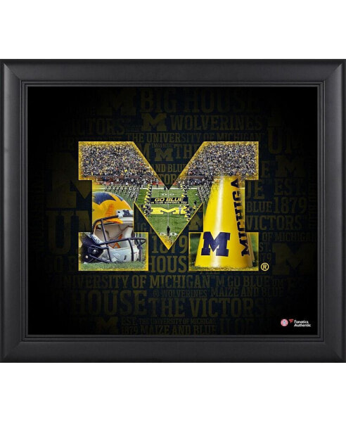 Michigan Wolverines Framed 15'' x 17'' Team Heritage Collage
