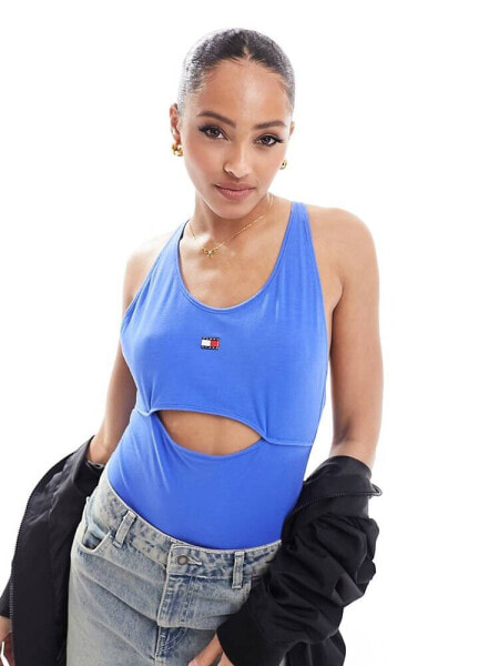 Tommy Jeans Strap Bodysuit in Blue