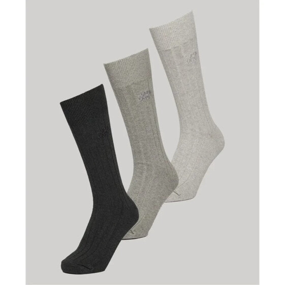 SUPERDRY Core Rib Crew crew socks 3 pairs