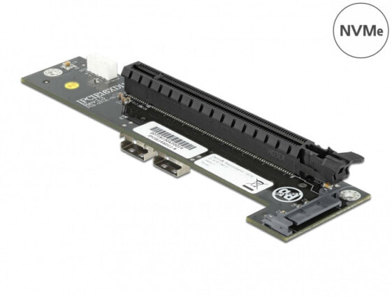 Delock Converter 2 x SFF-8654 to PCIe x16 Bifurcation - PCIe - Black - Taiwan - 40 mm - 150 mm - 21 mm