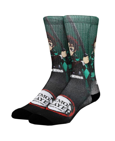 Men's Green Sublimated crew Socks for Men