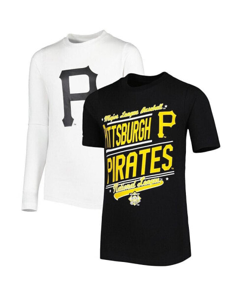Big Boys Black, White Pittsburgh Pirates Combo T-shirt Set