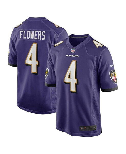Men's Zay Flowers Purple Baltimore Ravens 2023 NFL Draft First Round Pick Game Jersey