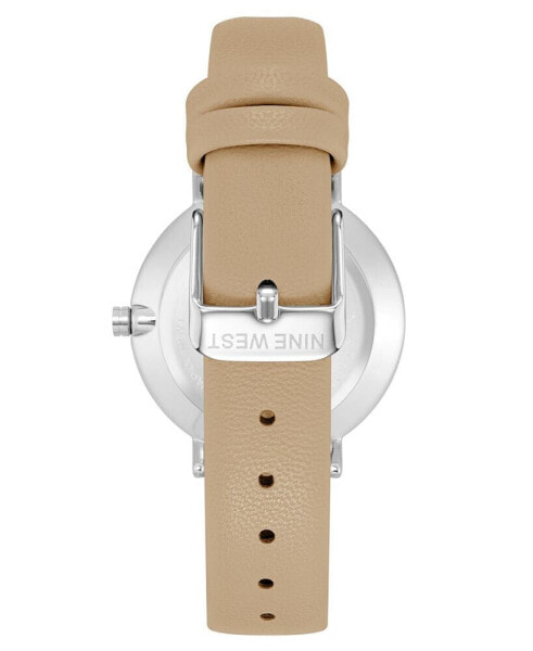 Women's Quartz Tan Faux Leather Band Watch, 36mm