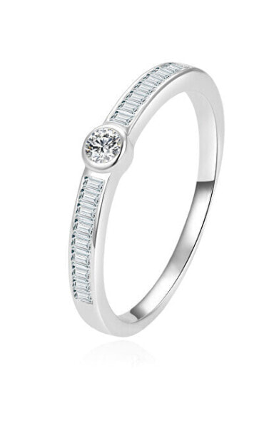 Timeless silver ring with zircons AGG303L
