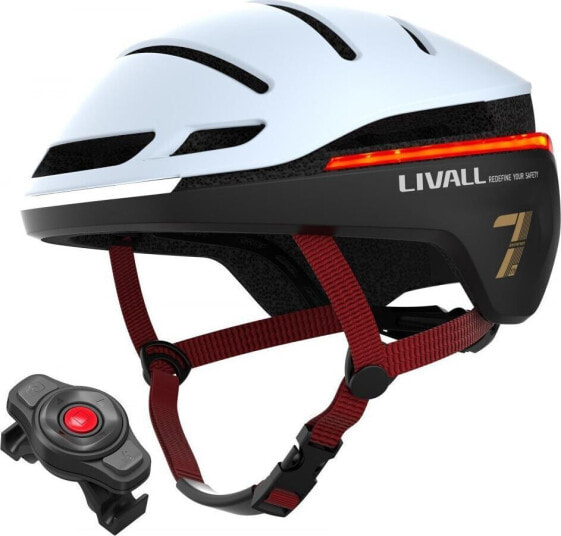 Livall Smart Kask Rowerowy LED/SOS r. 58-62cm Biały EVO21