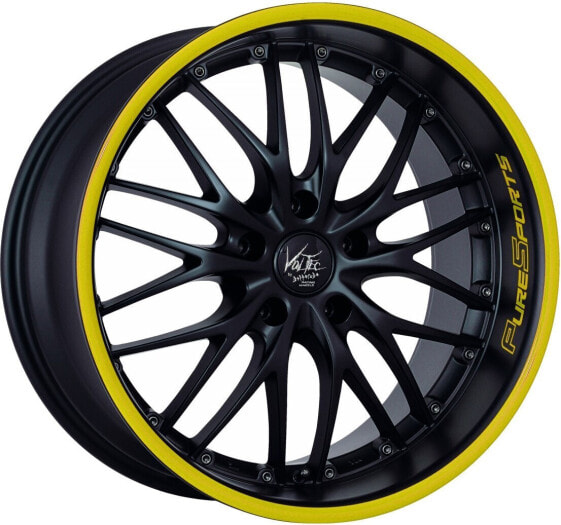 Колесный диск литой Barracuda Voltec T6 mattblack PureSports / Color Trim gelb - DS3 8x18 ET35 - LK5/120 ML72.6