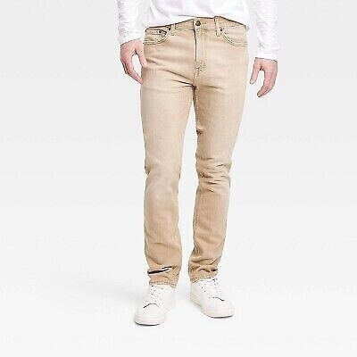 Men's Lightweight Colored Slim Fit Jeans - Goodfellow & Co Light Brown 38x30