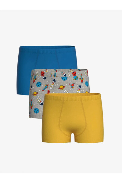 LCW Kids Baskılı Erkek Çocuk Boxer 3'lü