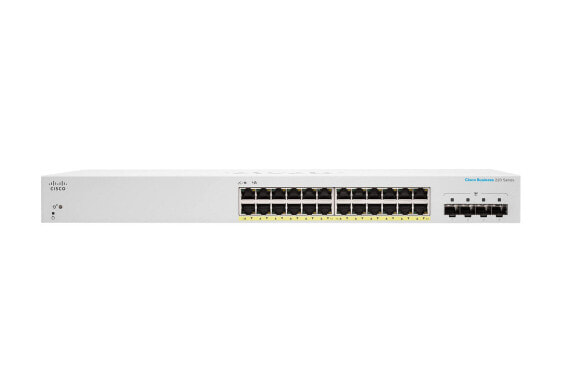 Cisco CBS220-24FP-4X - Managed - L2 - Gigabit Ethernet (10/100/1000) - Power over Ethernet (PoE) - Rack mounting