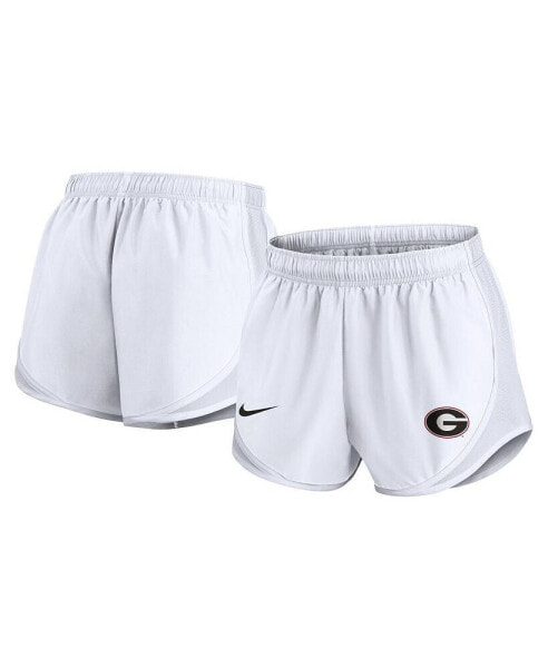 Women's White Georgia Bulldogs Primetime Tempo Performance Shorts