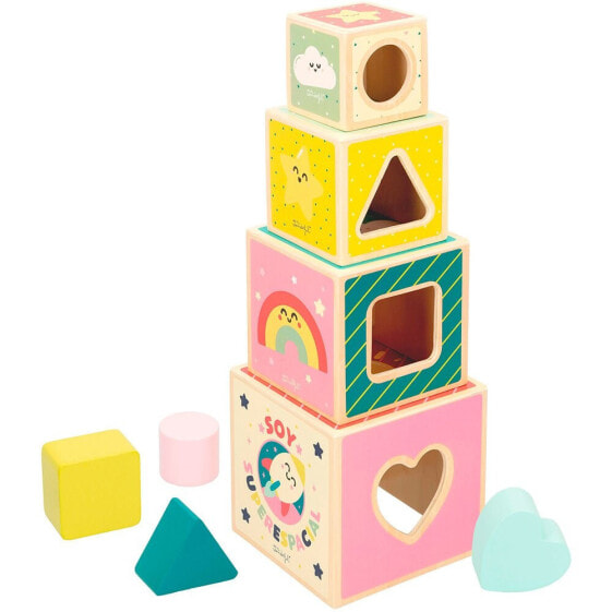 WOOMAX Cubes Wooden Nesting Figures