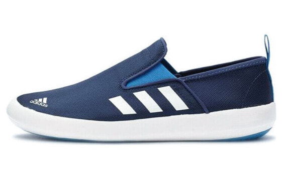 Слипоны Adidas B Slip-on DLX амортизирующие, антискользящие, износостойкие низкие мужско-женские синие