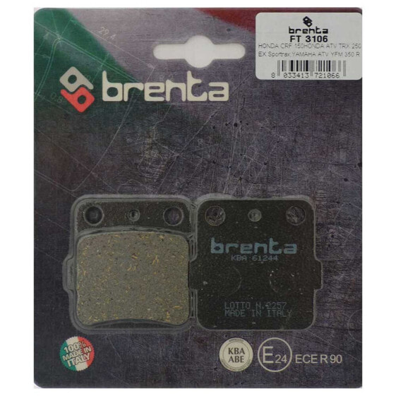 BRENTA MOTO 3106 Rear Organic Brake Pads