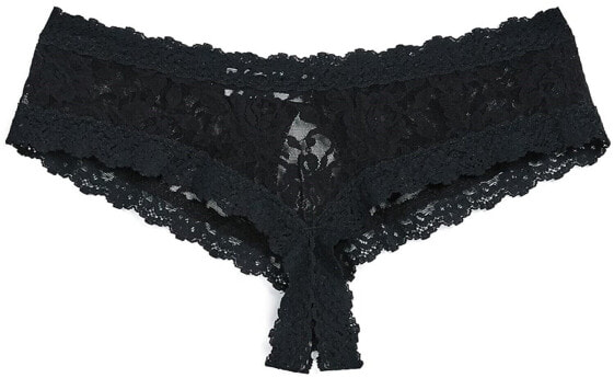 Hanky Panky Women's 180623 Black Lace Keyhole Cheeky Panty Underwear Size S