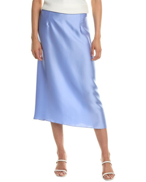 Vince Satin Slip Skirt Women's Blue 4