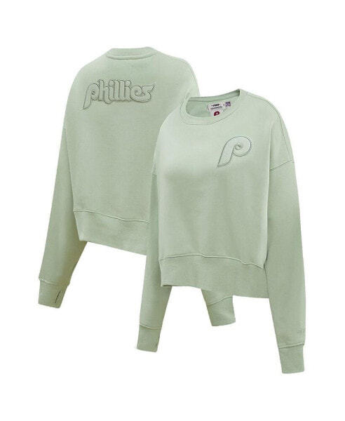 Women's Green Philadelphia Phillies Fleece Pullover Sweatshirt