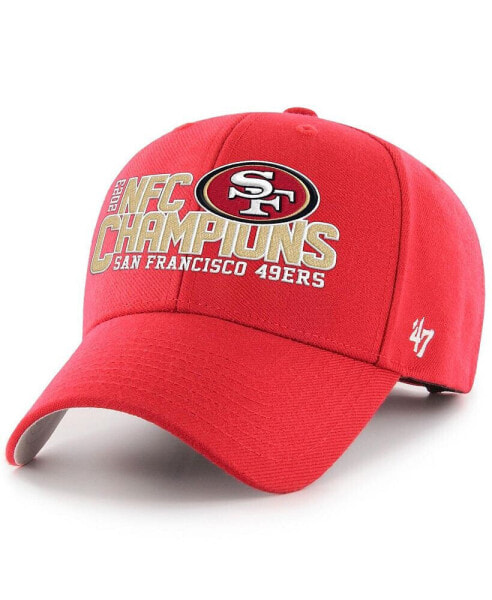 Men's Scarlet San Francisco 49ers 2023 NFC Champions MVP Adjustable Hat