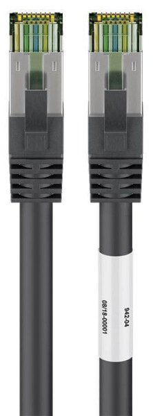 Wentronic Cat 8.1 Patchkabel S/FTP PiMF schwarz 5 Meter - Cable - Network