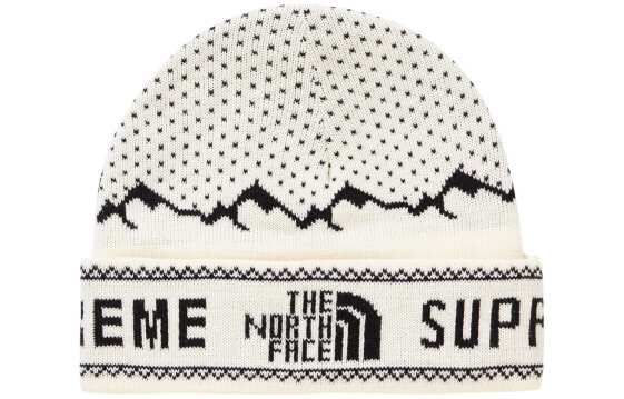 Шапка Supreme FW18 The North Face Fold Beanie White SUP-FW18-1031