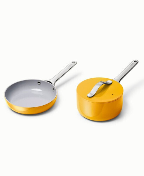 Non-Stick Ceramic Mini Fry Pan and Sauce Pan Duo