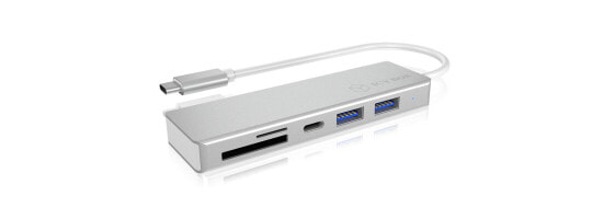 ICY BOX IB-HUB1425-C3 - USB 3.2 Gen 1 (3.1 Gen 1) Type-C - USB 3.2 Gen 1 (3.1 Gen 1) Type-A - 5000 Mbit/s - Silver - Aluminium - Plastic - Activity - Power
