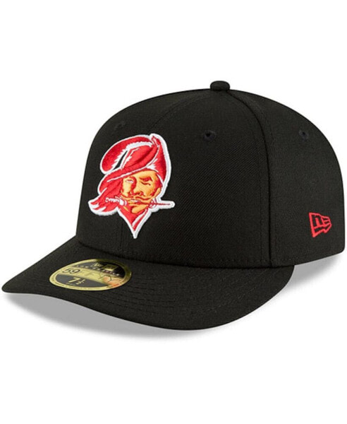 Men's Black Tampa Bay Buccaneers Omaha Throwback Low Profile 59Fifty Fitted Hat