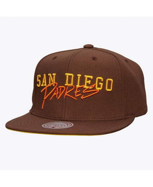 Brown San Diego Padres Team Tagged Snapback Hat