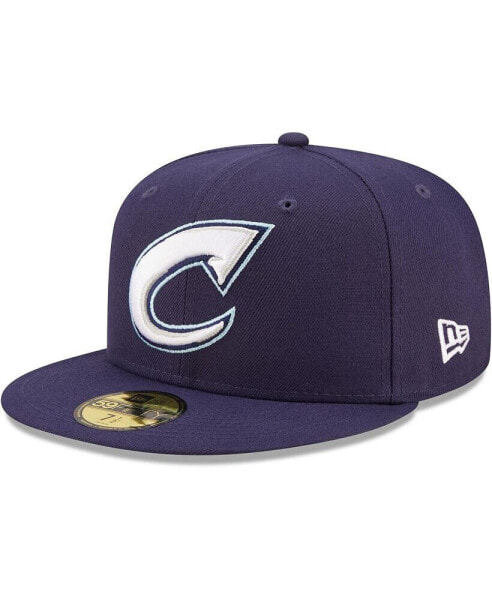 Men's Navy Columbus Clippers Authentic Collection 59FIFTY Fitted Hat