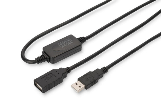 Кабель увеличивающий USB 2.0 DIGITUS 15 м