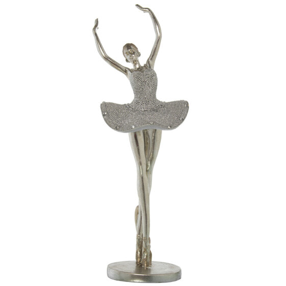 Decorative Figure Alexandra House Living Silver Plastic Ballerina 15 x 18 x 45 cm