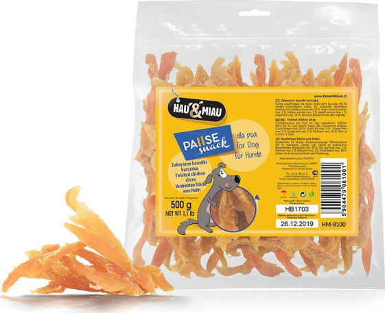 Hau Miau HM Przysmak psa suszone mięso kurczaka 94% 1/2 kg uniwersalny