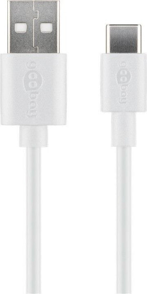 Кабель зарядки и синхронизации USB-C (USB-A > USB-C) - 1 м - USB A - USB C - USB 2.0 - 480 Mбит/с - Белый Goobay