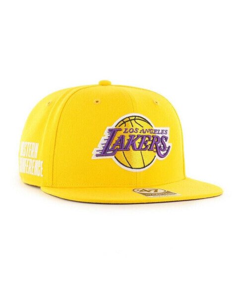 Men's Gold Los Angeles Lakers Sure Shot Captain Snapback Hat
