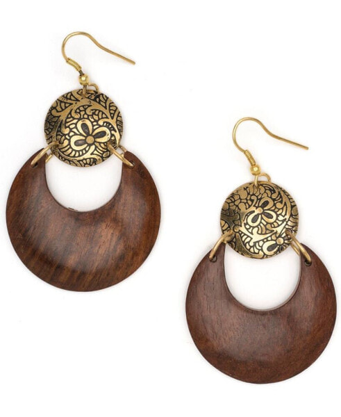 Women's Earth and Fire Drop Earrings