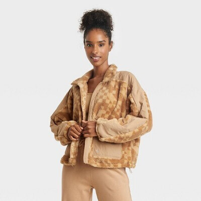 Women's Printed High Pile Fleece Jacket - JoyLab