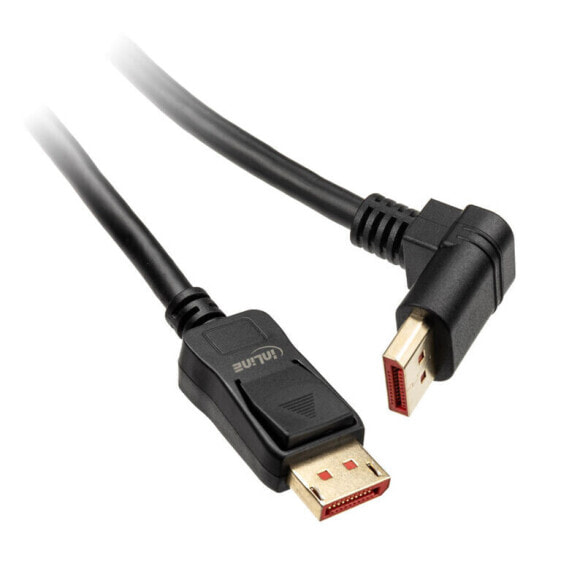 InLine 8K (UHD-2) DisplayPort Kabel, nach oben gewinkelt, schwarz - 3m