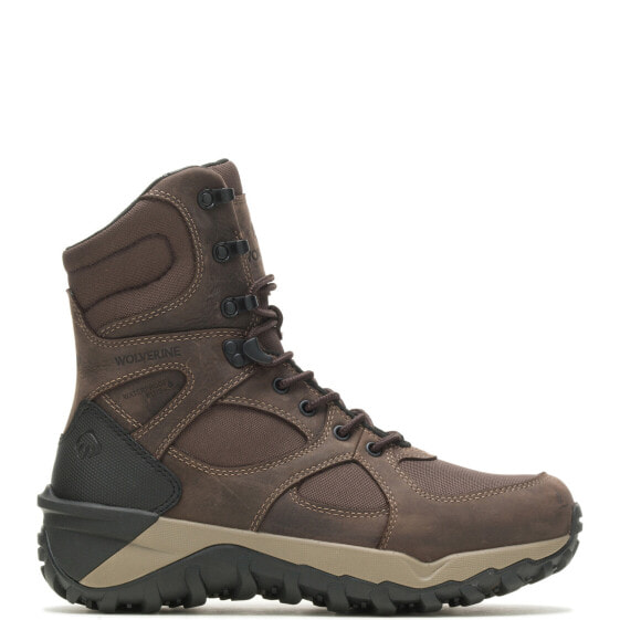 Wolverine Hunt Master Waterproof Insulated 8" Mens Brown Work Boots