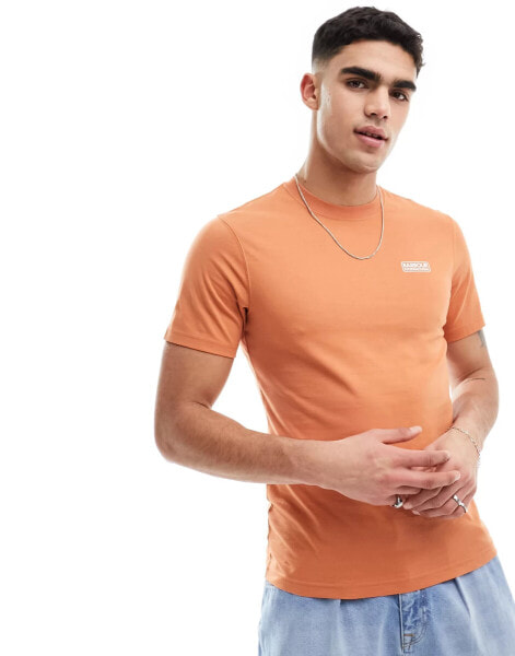 Barbour International small logo t-shirt in burnt orange