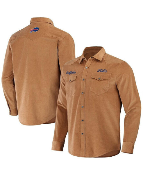 Men's NFL x Darius Rucker Collection by Tan Buffalo Bills Western Full-Snap Shirt