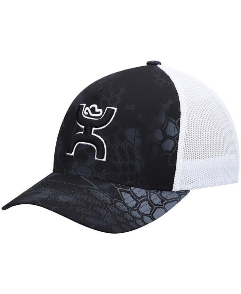 Men's Black, White Bass Trucker Snapback Hat