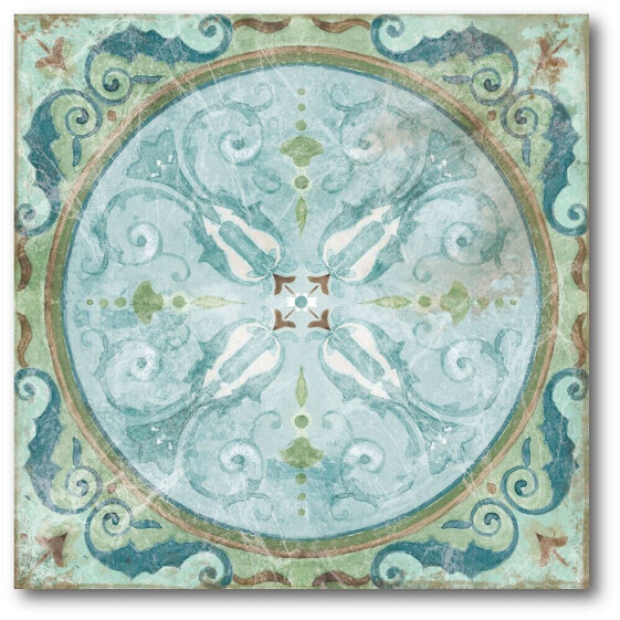 Antique Tile Gallery-Wrapped Canvas Wall Art - 16" x 16"