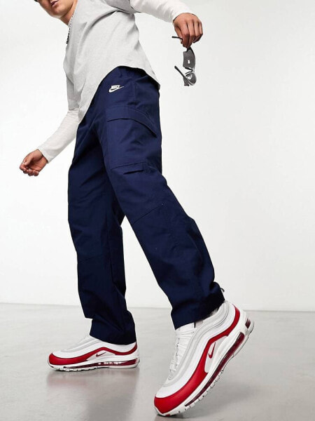 Nike Club woven cargo trousers in navy